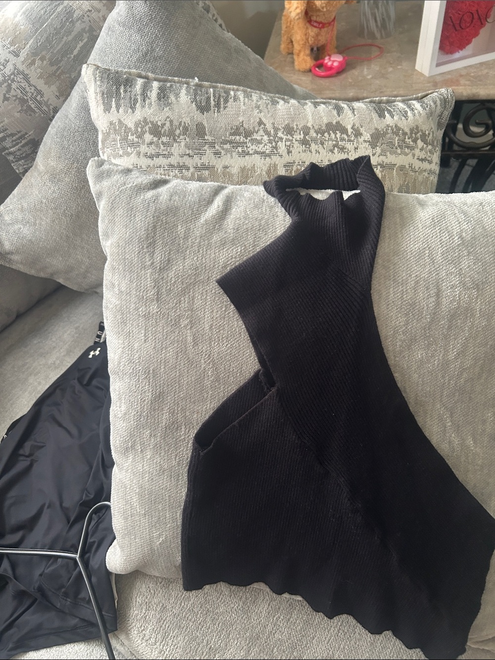 Black Women's Sleeveless Knit Sweater Tank